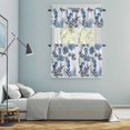 thumbnail image 6 of Summer Marine Life Kitchen Curtains Valances and Tiers Set of 3 Ocean Watercolor Seahorse Coastal Corals Tier Curtains and Valance with Rod Pocket for Small Windows, 27.5"x24", 6 of 9