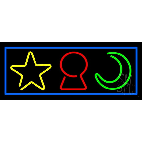 Psychic With Logo LED Neon Sign 13" Tall x 32" Wide - inches Black Square Cut Acrylic Backing, with Dimmer - Bright and Premium built indoor LED Neon Sign for Storefront.