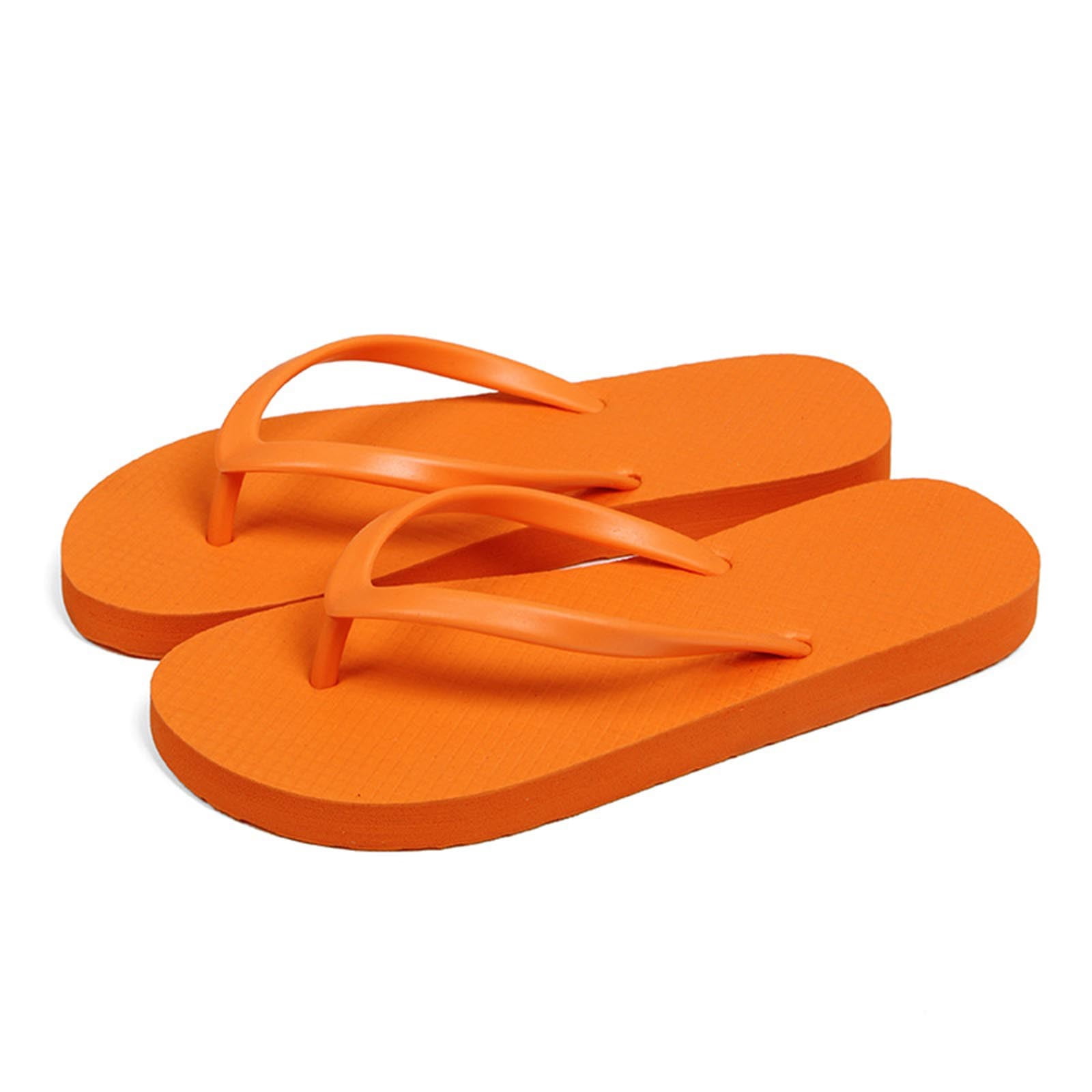 FRSASU Slim Flip Flops for Women&Men Lightweight Unsexi Shower Slipper Basic Thongs Rubber Soft Slide Slip-on Slippers Orange