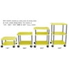 Luxor Adjustable Multi-Height 3 Shelves Tuffy Cart with Nickel Legs