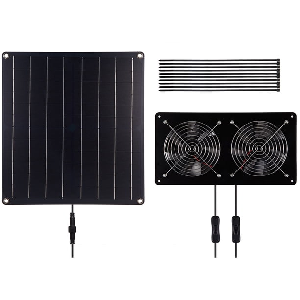 Ventiladores Escape Del Panel Solar 20W 12V IP65 Impermeable para El Cobertizo Interior Exterior