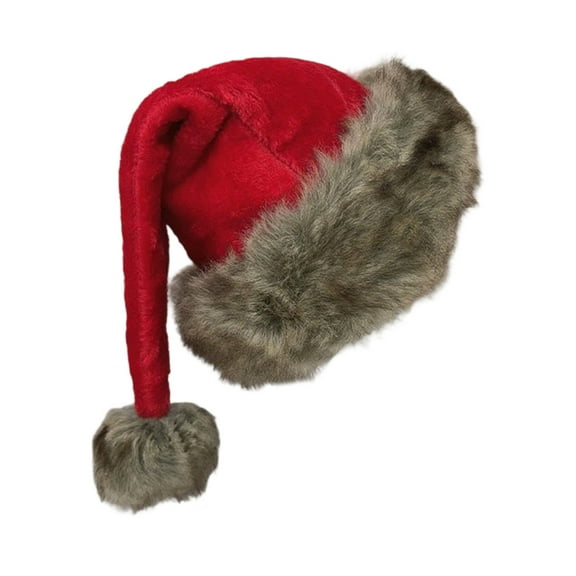 Red Santa Hats Plush Christmas Hats For Holiday Event Christmas Festivities Dressingup Props Costume Accessories
