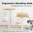 thumbnail image 6 of Gymax 48'' x 24'' Electric Standing Desk w/ 3 Memory Height Settings 2 Hanging Hooks Natural, 6 of 10