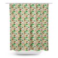 thumbnail image 1 of S4Sassy Green Stripe & Mixed Veggies Vegetable Decorative Waterproof Printed Shower Curtain Roller Hooks Drapes-60 x 84 Inch, 1 of 6