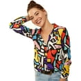 thumbnail image 4 of VAVONNE Women's Fashion Blouses, Long Sleeve Button Down Shirts (Mix Colors, XLarge), 4 of 7