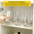 thumbnail image 6 of ReaNea Old Fashioned Whiskey Glasses Set of 6, PET Clear Plastic Highball Glasses 14oz Heavy Duty Unbreakable Water Glasses Cup Tumbler Glassware for Beer, Juice, Milk, Scotch, Liquor Vodka, Bourbon, 6 of 8