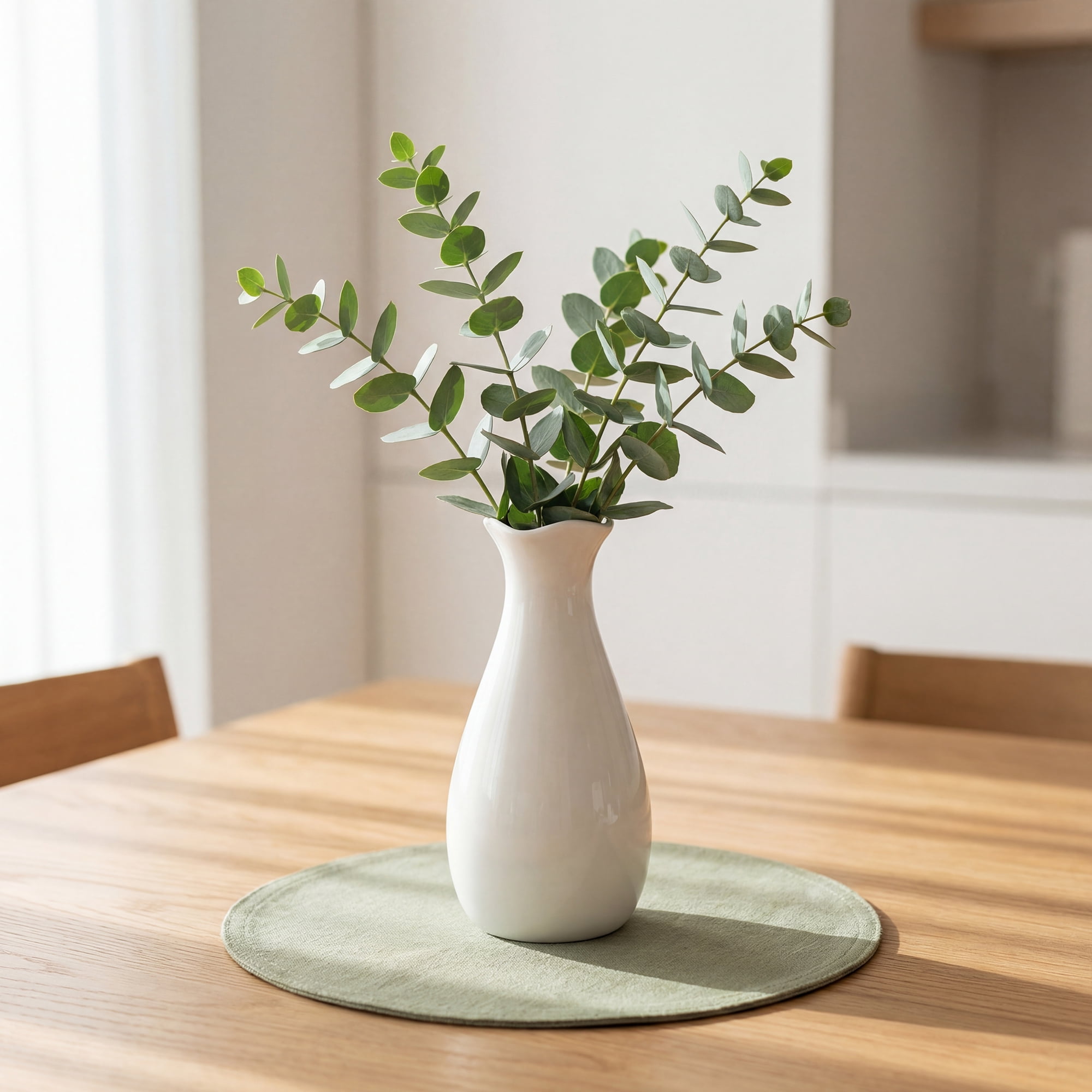 Unique Bargains Small Ceramic Bud Modern Cylinder Vase White 2.4"L x 2.4"W x 5.1"H