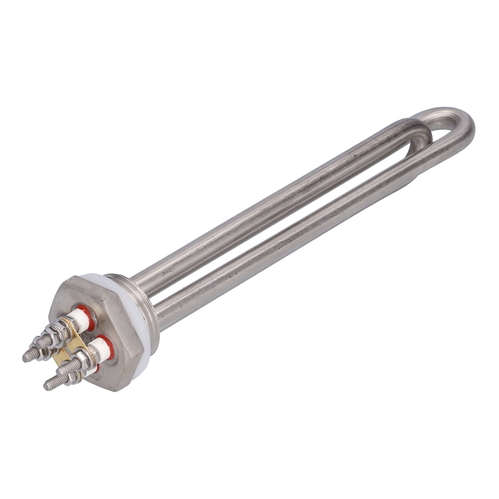 Riousery 1 inch BSP Stainless Steel Heating Tube DC 48V 1500W Electric Water Heater Element Replacement Submersible Rod Industrial Supplies 9.84 inches / 25 cm