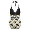 thumbnail image 4 of One Piece Swimsuit Women Tummy Control - V Neck Honey Bee Realistic Cute Halter Swim Suits for Women 2025, Padded Full Coverage Bathing Swim Suit for Women, 4 of 7