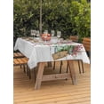 thumbnail image 3 of Outdoor Tablecloths with Umbrella Hole & Zipper, Pink Spring Floral 54x80 Inch Tablecloth Rectangle, Wooden Elegant Farmhouse Botanical Waterproof Table Cloth, Patio/Pool/Picnic Table Covers, 3 of 8