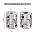 thumbnail image 2 of 5 Packs Aluminum Alloy Shaft Coupling 5mm to 7mm, Flexible Coupling Motor Connector Joint (L25xD19), 2 of 5