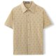 thumbnail image 2 of Tops de Hombro Frío Textura de la Camisa de los Hombres Botón de la Camisa Casual Forro de Manga Corta Collar Plano Top Casual de Moda Diario, 2 of 6