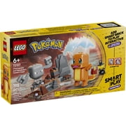 LEGO Pokémon SMART Play: Charmander and Geodude's Cavern Clash - Compatible Set with 2 SMART Tags and 2 Pokémon Figures - Interactive Building Toy - Gift for Boys and Girls, Ages 6+ 72157
