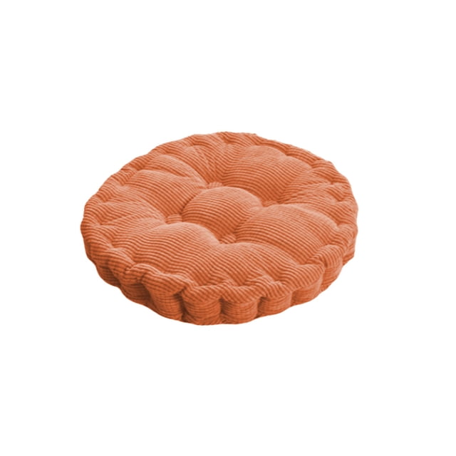 Almohadillas redondas de pana Monstrate para silla, cojín de Tatami, color Naranja