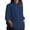 503_Dark Blue, variant on Jxximdong Button Down Shirts for Women, Summer Solid Color V Neck 3/4 Sleeve Shirts Casual Loose Fit Trendy Tops for Women, Green Women's Blouses