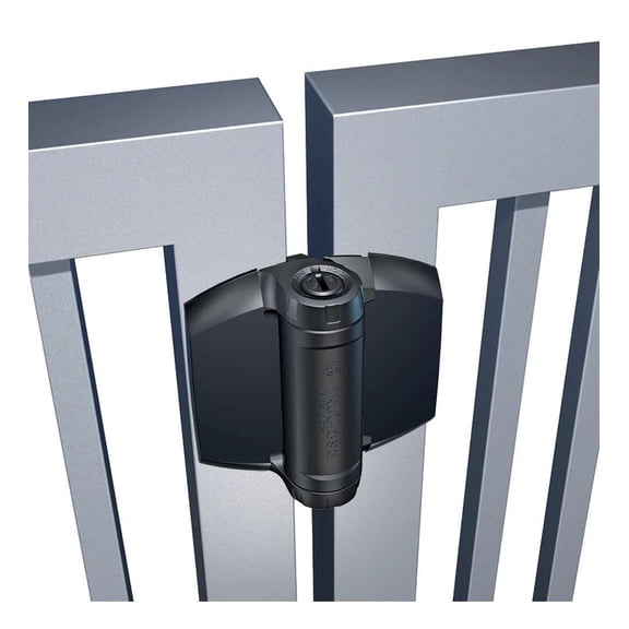 D&D Technologies TCHD1L2S3BT TruClose Adjustable Self Closing Heavy Duty Gate Hinges With 2 Side Legs For All Gate Types Black