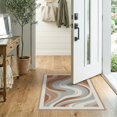 thumbnail image 2 of ODIKA 2'x3' Washable Doormat Non-Slip, Low Pile Abstract Geometric Borders Gentle Wave Motifs Livingroom Playroom for Entryway, Kitchen, Laundry Room, 2 of 7