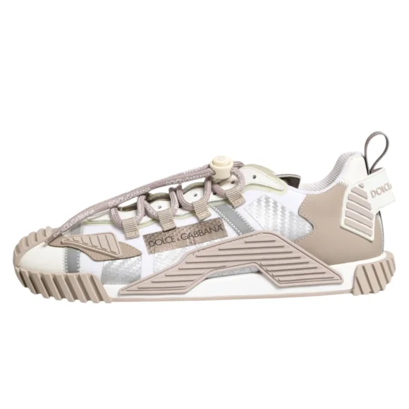 DOLCE & GABBANA Chaussures en Cuir Blanc Beige Bas NS1 Espadrilles EU42 / US9 900usd