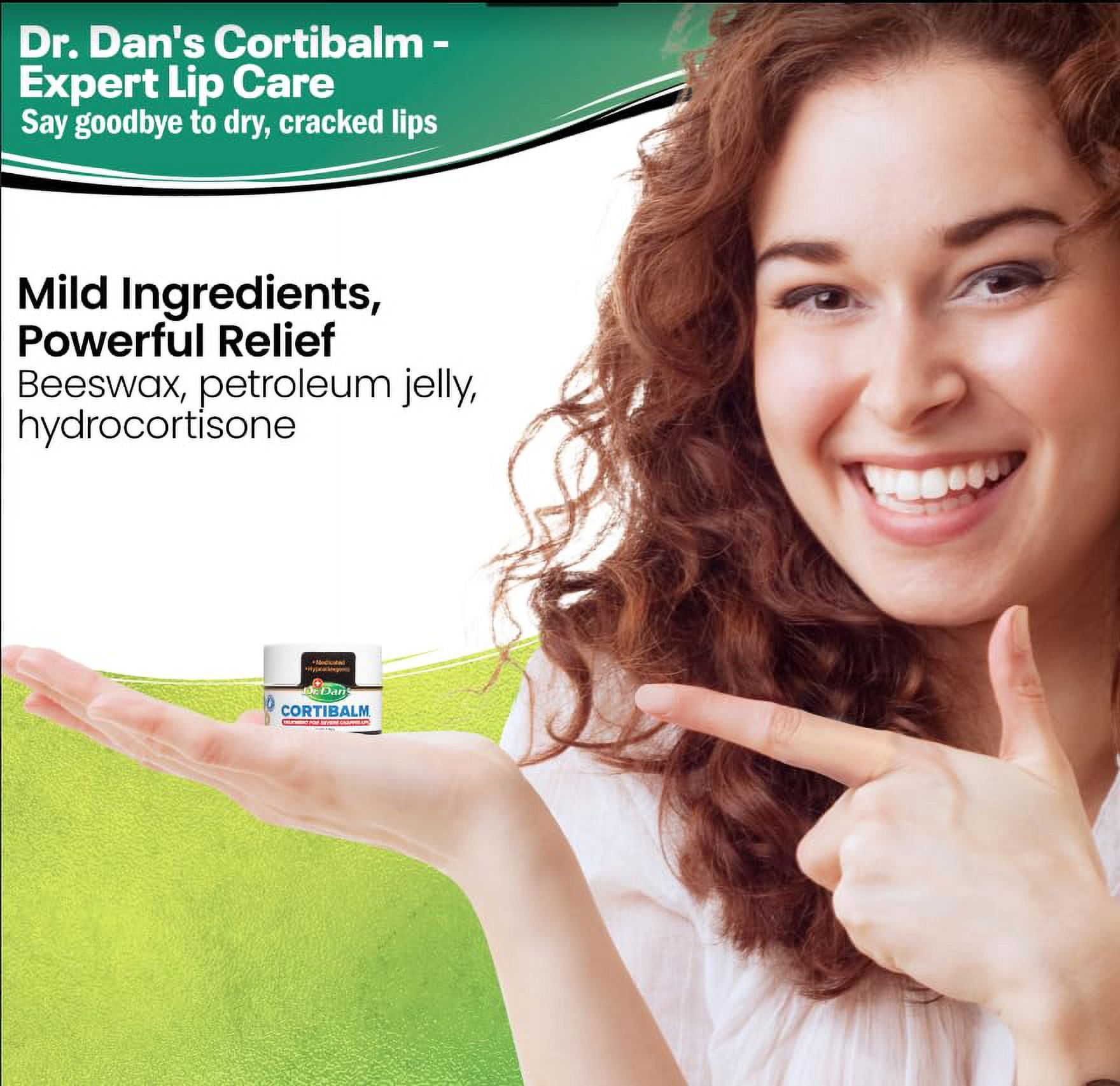 Dr. Dan's CortiBalm Lip Balm for Chapped Lips, Medicated Solution, 0.25 oz, 1 Pack