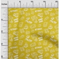 thumbnail image 2 of oneOone Tissu Popeline de Coton Jaune pour Jeu Vidéo, Matériel de Robe Imprimé au Mètre 56 Pouces de Large, 2 of 4
