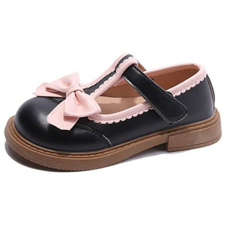 

B91xZ Toddler Girl Sandals Little Girl s Adorable Princess Party Girls Dress Bow Princess Shoes Mary Jane Princess Flower for Toddler/Little Kid/Big Kid Sizes 8