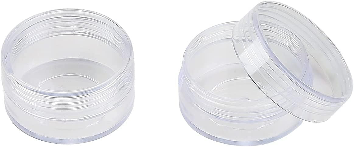 ABCISI Clear Bead Storage Organizer Case, 24pcs Screw-Top Embroidery Diamond Painting Storage Containers Jars, Art Craft Accessories Jewelry Storage Bottles Holder with Lids Storage Box (1 Pack)