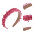 thumbnail image 3 of Accesorios Únicos 1 Pc Exquisita Diadema Floral Fresca Rojo Rosa, 3 of 6