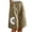 Khaki, variant on TrendOFT Womens Casual Summer Shorts Woman Elastic Solid Color Button Down Half With Pocket Wide Leg Lounge Shorts Womens Athletic Shorts Black L