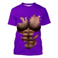 thumbnail image 5 of ALLLIST Crew Neck Workout Tops Purple Short Sleeve Muscle Gift Loose T-Shirts Graphic Printed Mans Tees, 5 of 6