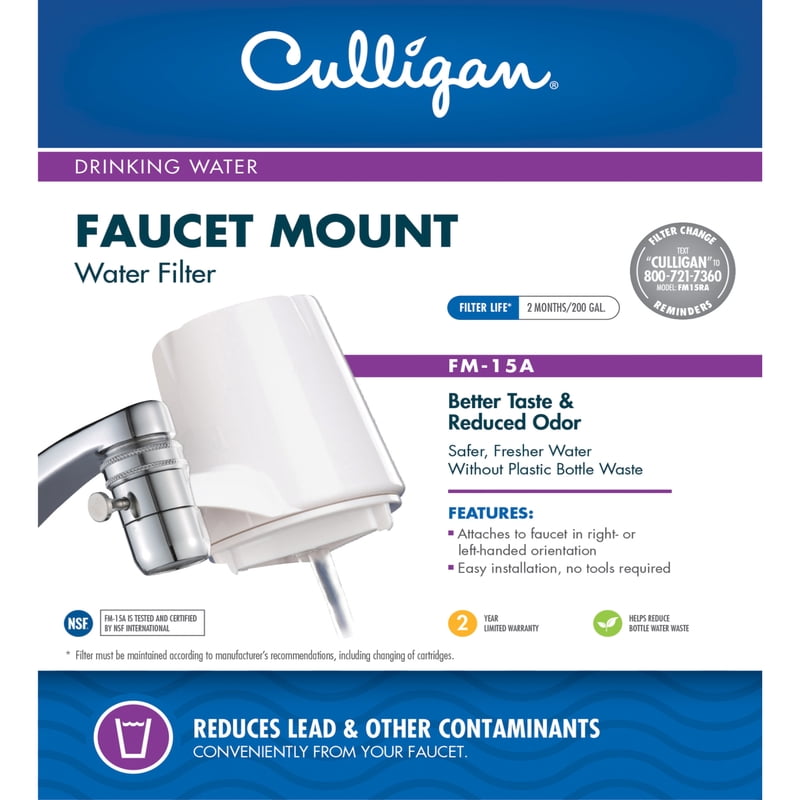 White 200 Gallon Faucet-Mount Replacement Water Filter Cartridge 