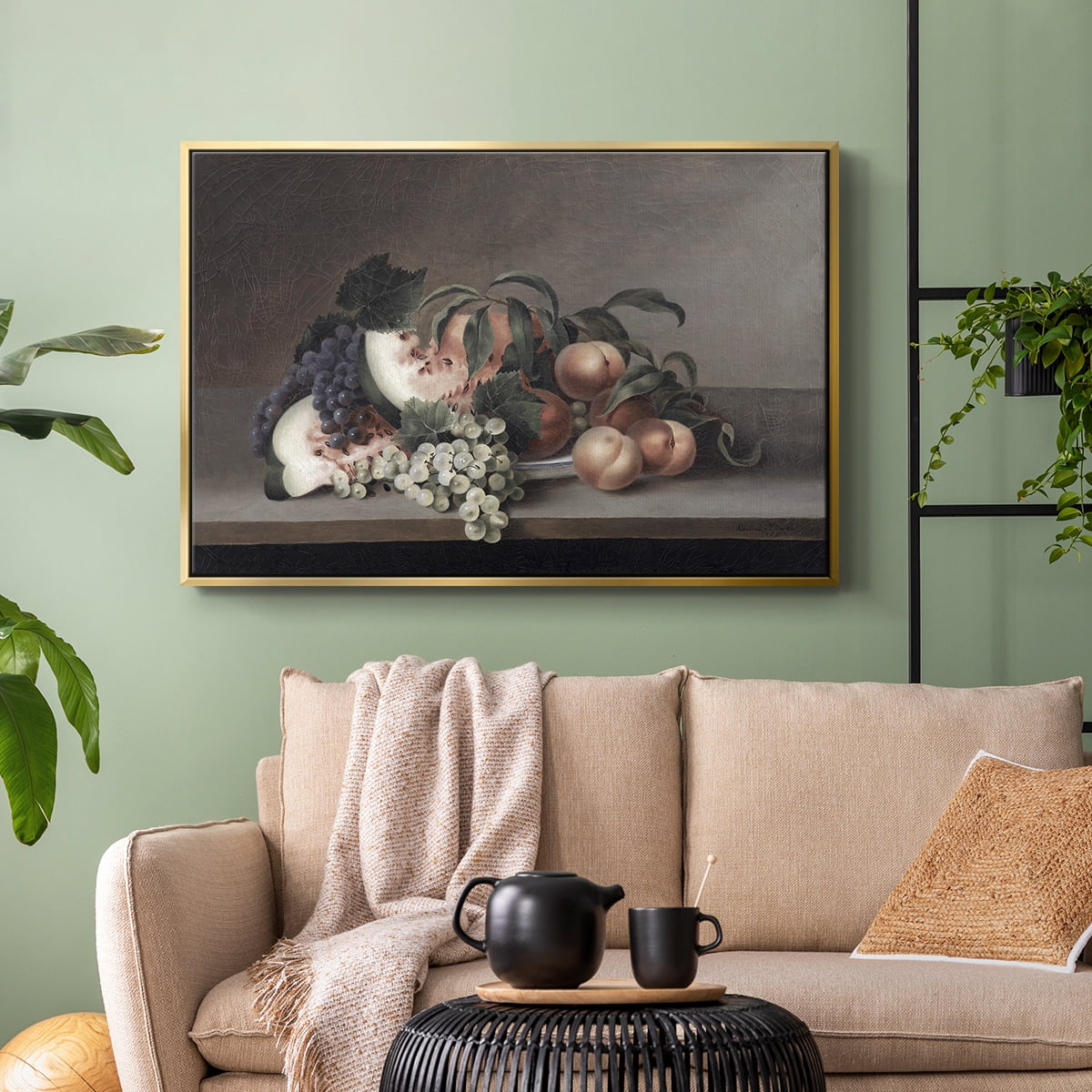 Vintage Botanical Print-XLII By Wexford Home Framed in Gold Wood Gallery Wrapped Canvas 27 in. x 41 in.