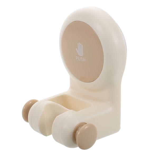 Masteelf Beige Plastic Shower Holder for Bathroom Wall Mount, Universal Fit, Easy No-Drill Installation, Bathroom Accessory