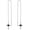 Black, variant on Cross Birthstone Threader Earrings 925 Sterling Silver Gemstone with Cross Christian Long Chain Ear Line Jewelry for Women Gifts