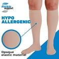 thumbnail image 6 of (3 Pairs) Opaque Compression Socks for Women and Men 20-30mmHg - Beige, Small, 6 of 11