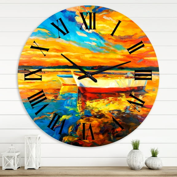 Designart 1 in Coastal Wall Clock
