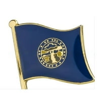 Ysmzzmsy 1 PCS（0.75x0.63 inch) Nebraska Flag Pin Suit lapel flag pins Plated Metal Enamel Souvenir Hat Men Women Patriotic
