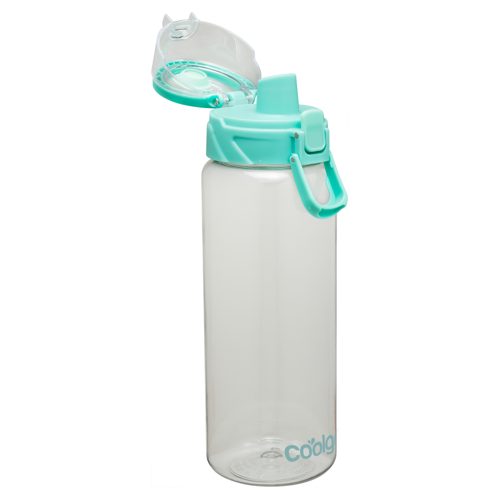 Cool Gear 3-Pack Tritan Plastic 32 oz Cylinder Water Bottle with Halo Top Lid | Dishwasher Safe, Leakproof, Shatter-Resistant Water Bottle With Easy Carry Loop | Green Tea Pack