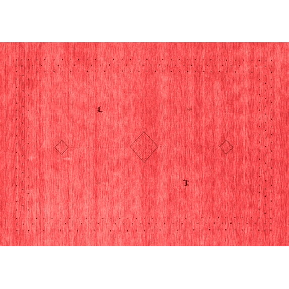 Ahgly Company Indoor Rectangle Abstract Red Contemporary Area Rugs, 5' x 7'