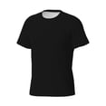 thumbnail image 5 of Vsdgher Black Print Men's Dry Fit Mesh Athletic Shirts Moisture Wicking Tennis T-Shirt Tops, 5 of 9
