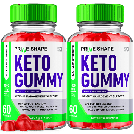 Prime Shape Keto ACV Gummies Maximum Strength Vitamin Supplement 2 Pack
