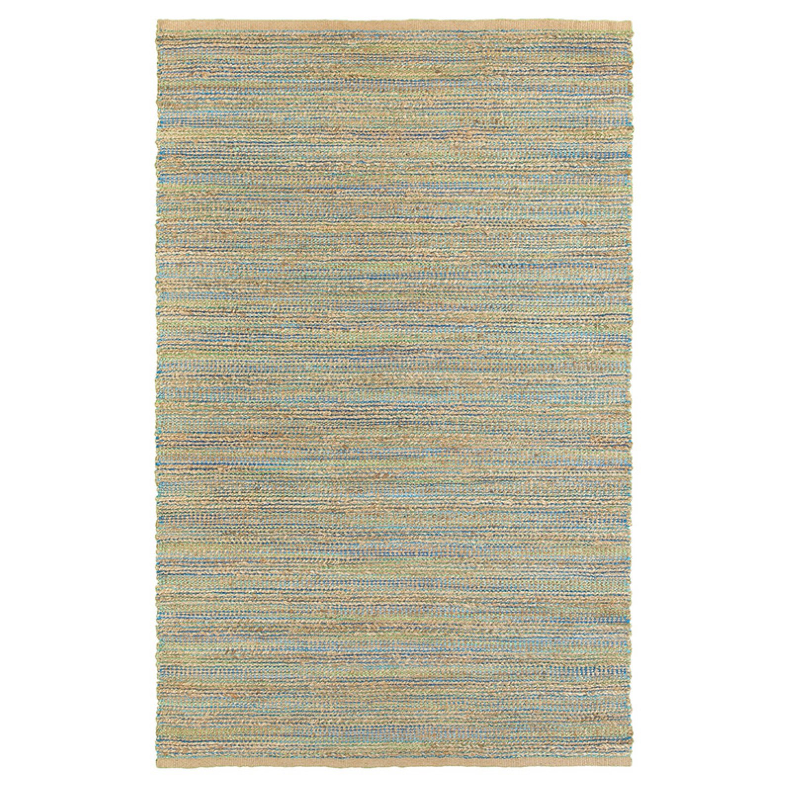 LR Home Natalie Belle Tan/Blue Braided Farmhouse Jute Blend Area Rug, 9' x 12'