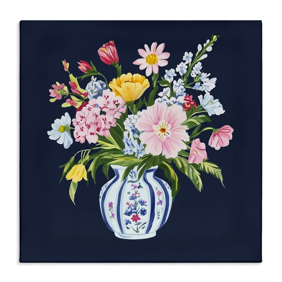 Spring Elegance Chinoiserie Vase Canvas Wall Art, design by Yen