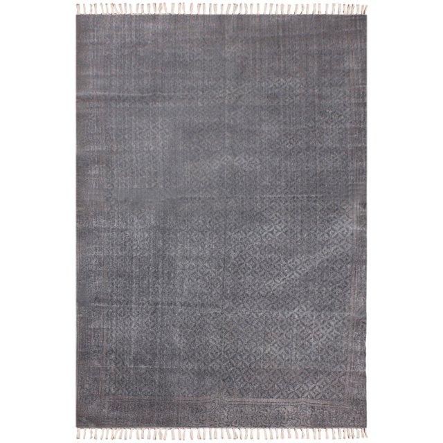 Casavani Handmade Eco Friendly Cotton Area Rug, gray 7x10 ft