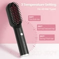 thumbnail image 5 of KIPOZI Hair Straightener Brush, Cordless Hair Straightener Brush Portable Hot Comb Straightener, USB Rechargeable & 3 Temp Settings & Anti-Scald, Black, 5 of 8