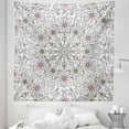 thumbnail image 1 of Ethnic Tapestry, Vintage Abstract Flower Swirls Leaves Doily Style Pastel, Fabric Wall Hanging Decor for Bedroom Living Room Dorm, 5 Sizes, Pale Pink Pale Grey, by Ambesonne, 1 of 1
