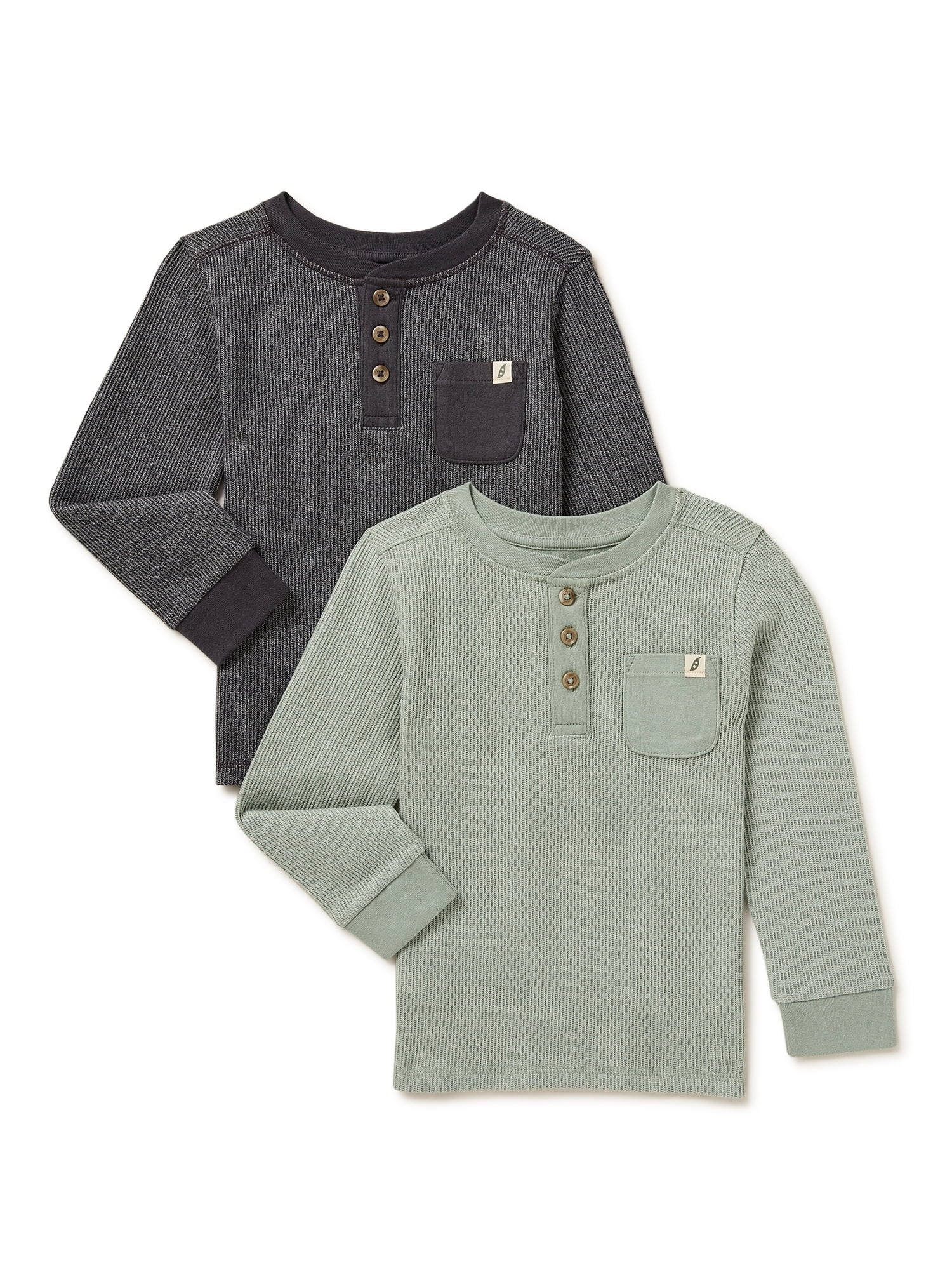 easypeasy Baby and Toddler Boy Henley TShirts with Long Sleeves, 2