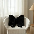 thumbnail image 6 of Topboutique Bow Throw Pillow Plush Pillow Soft Plush Cushion Cute Bow Shaped Pillow Decorative Pillow Bow Pillows for Couch Bed Living Room Car Home Decor,1 Pc Black,15*12.6 inch(38*32 cm), 6 of 8