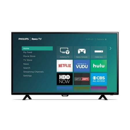 Restored Philips 43" Class FHD (1080P) Roku Smart LED TV (43PFL4962/F7) (Refurbished)