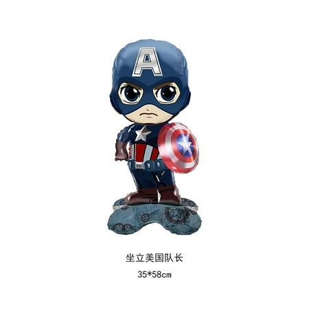 Children's Cartoon Hero Series Aluminum Film Decorative Balloon Superman Captain America Birthday Party Banquet Arrangement
