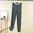 thumbnail image 2 of Loopsun Womens Pajama Long Pants Solid Elastic Waist Cuffed Ankle Loose Full Length Loungewear, 2 of 5